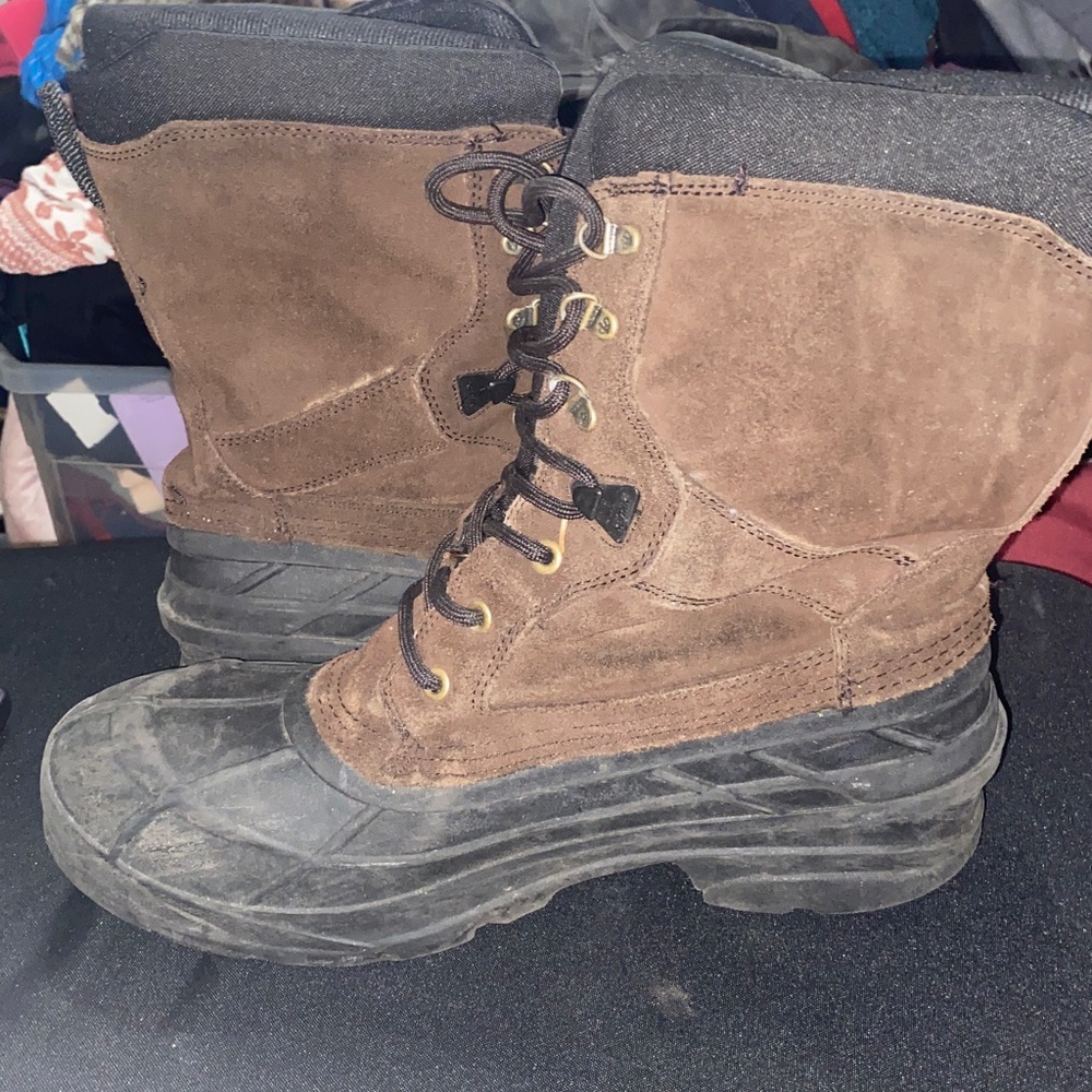 KAMIC‎ NATION-PLUS WK0097 Men's SIZE 13  Brown and Black Snow BOOTS LACE UP GUC